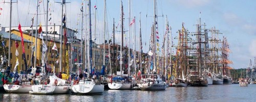 De verschillende zeilschepen tijdens de 2009 editie van de Tall Ship Races